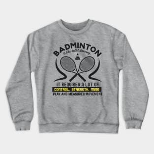 Playing Badminton Crewneck Sweatshirt